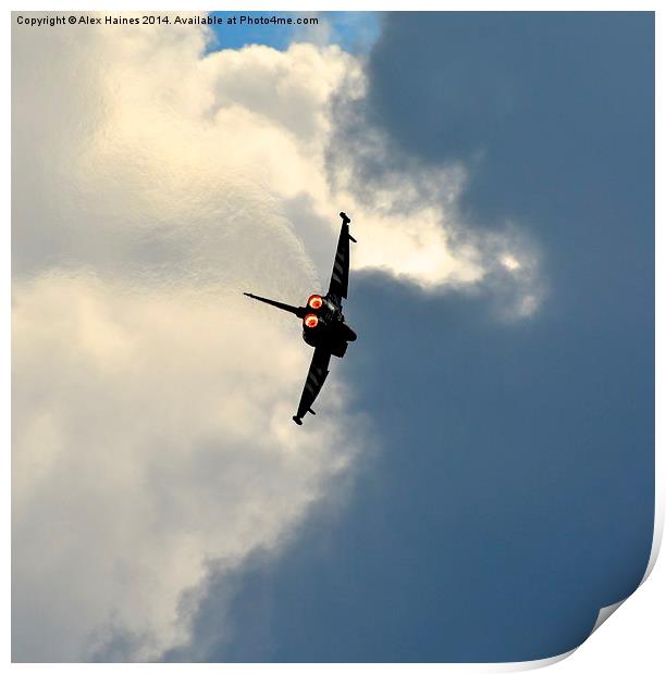 Typhoon rocketing into the clouds Print by Alex Haines