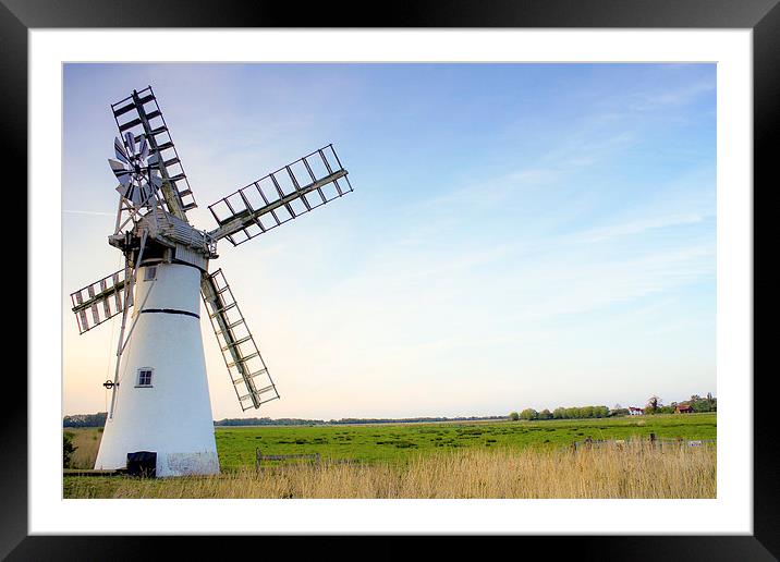 Sunset at Thurne Framed Mounted Print by Christopher Hill