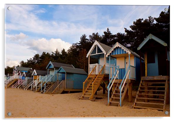 Beach Huts at Wells-next-the-Sea Acrylic by Christopher Hill