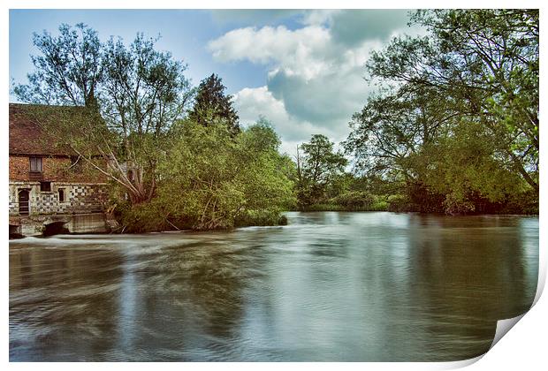 Harnham Mill Print by Val Saxby LRPS