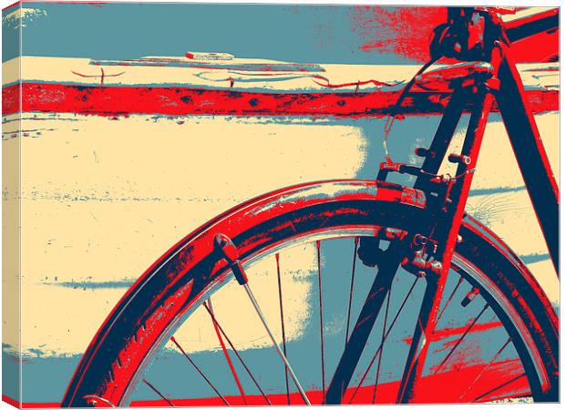 bike and boat Canvas Print by Heather Newton