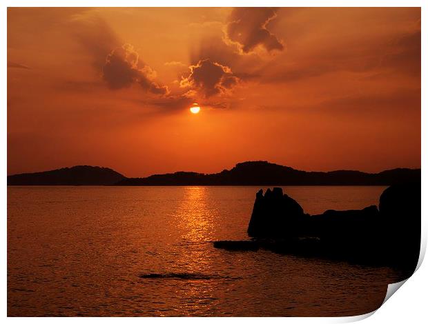 Phu Quoc Sunset Print by Claire Clarke