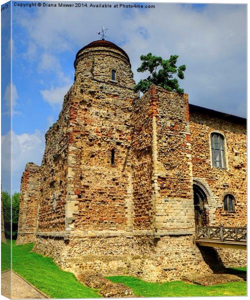 Colchester Castle Canvas Print by Diana Mower