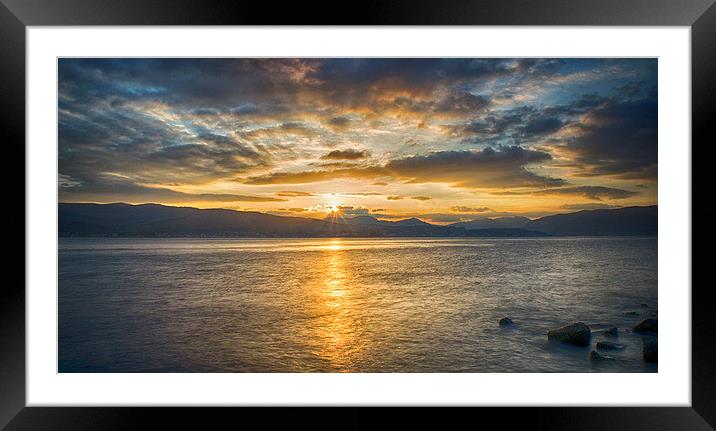 Dunoon Sunset Framed Mounted Print by Geo Harris