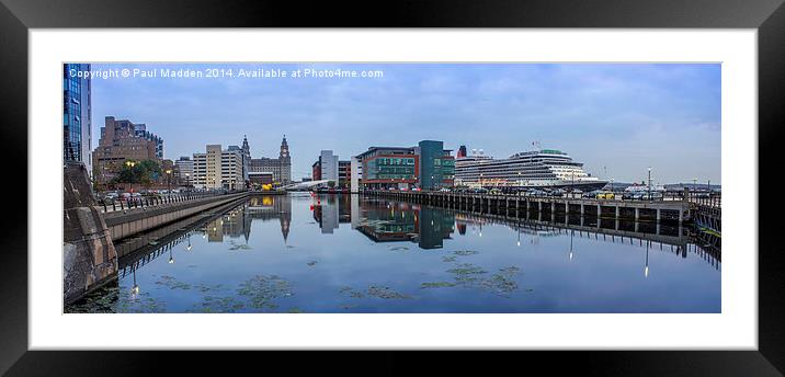 Princes dock and Queen Victoria Framed Mounted Print by Paul Madden