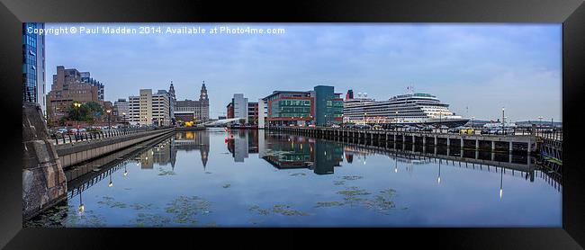 Princes dock and Queen Victoria Framed Print by Paul Madden