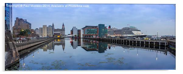 Princes dock and Queen Victoria Acrylic by Paul Madden