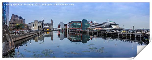 Princes dock and Queen Victoria Print by Paul Madden