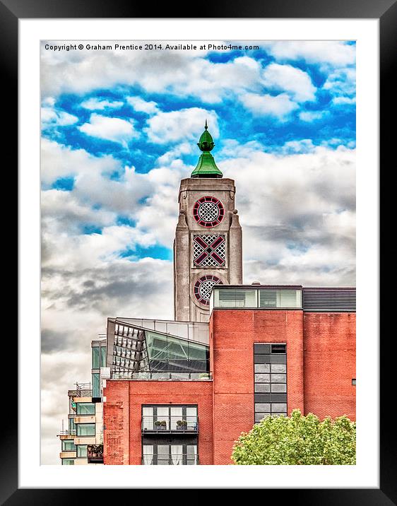 Oxo Tower Framed Mounted Print by Graham Prentice