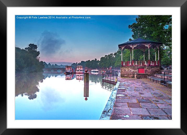River Dee And Bandstand The Groves Chester Framed Mounted Print by Pete Lawless