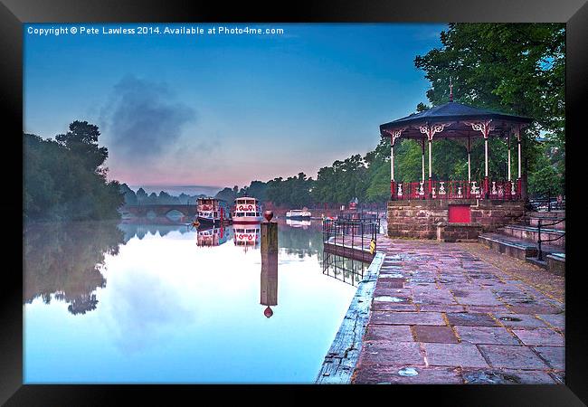 River Dee And Bandstand The Groves Chester Framed Print by Pete Lawless