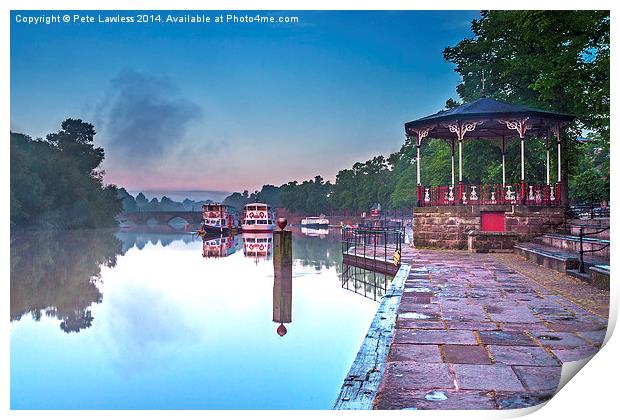 River Dee And Bandstand The Groves Chester Print by Pete Lawless