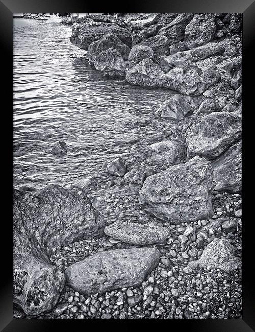 Rocky waters 1 Framed Print by Emma Ward
