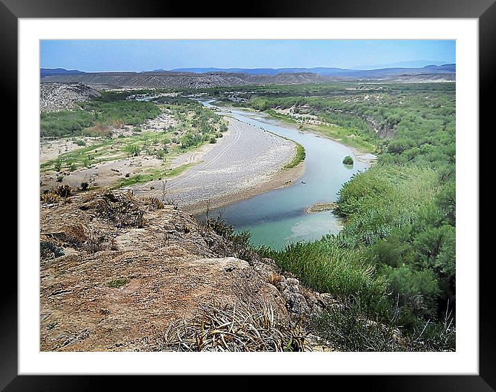 Above the Rio Grande Framed Mounted Print by Judy Hall-Folde