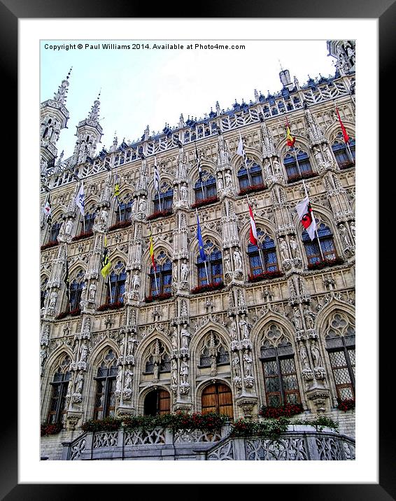 Facade to the Stadhuis, Leuven Framed Mounted Print by Paul Williams