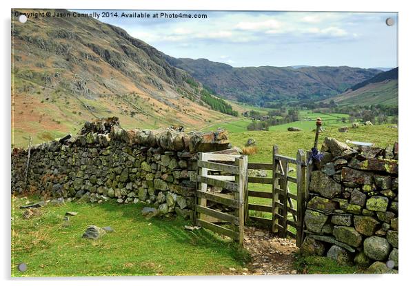 The Great Langdale Valley Acrylic by Jason Connolly