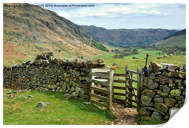 The Great Langdale Valley Print by Jason Connolly