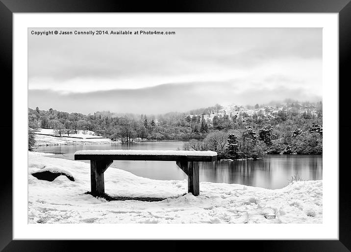 The Rydalwater Bench Framed Mounted Print by Jason Connolly