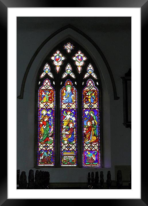 Stained Glass Window Framed Mounted Print by Tony Murtagh