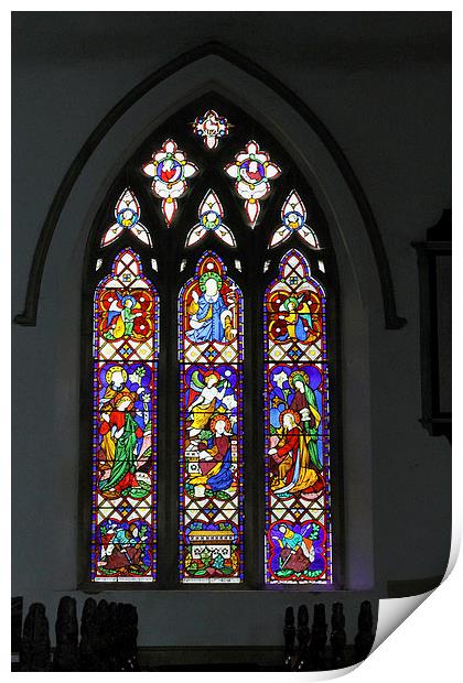 Stained Glass Window Print by Tony Murtagh