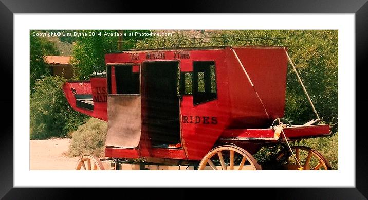 Old Nevada Stage Coach Framed Mounted Print by Lisa PB