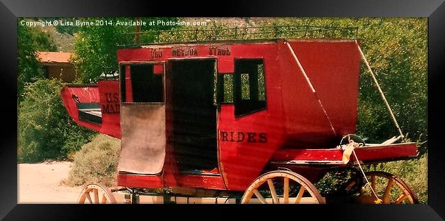 Old Nevada Stage Coach Framed Print by Lisa PB