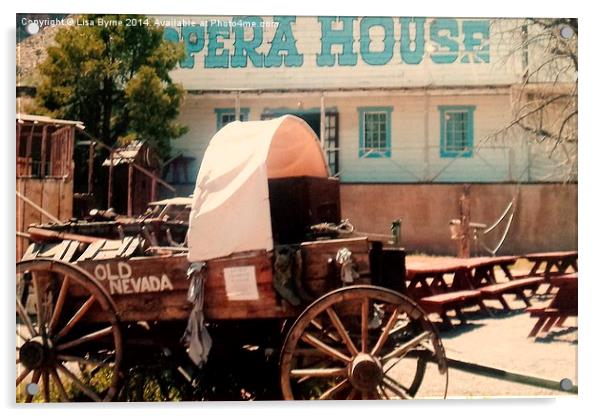 Opera House at Old Nevada Acrylic by Lisa PB
