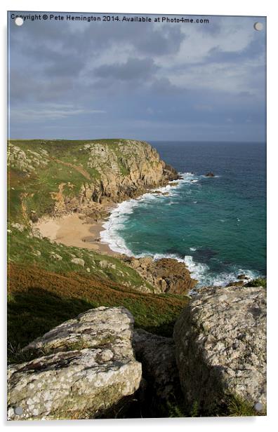 Porth Chapel in Cornwall Acrylic by Pete Hemington