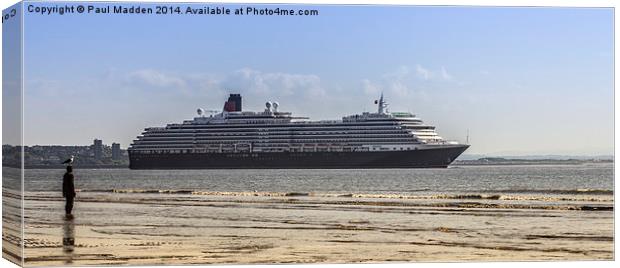 Queen Victoria from Crosby Beach Canvas Print by Paul Madden