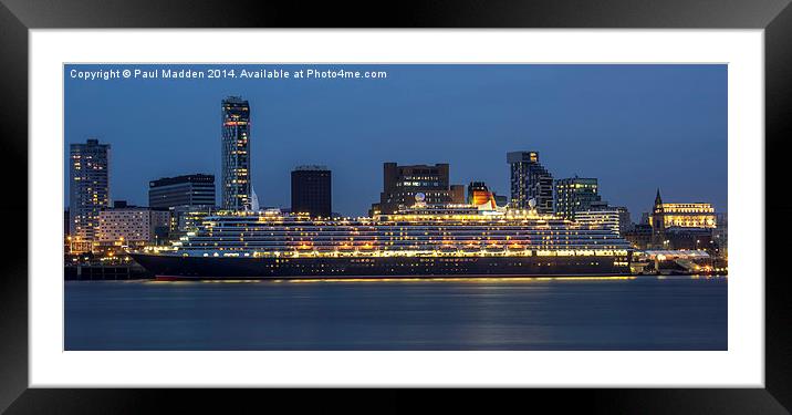 Queen Victoria at night Framed Mounted Print by Paul Madden