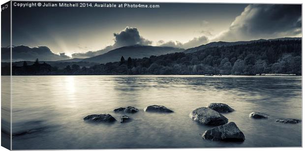 Coniston Water Canvas Print by Julian Mitchell