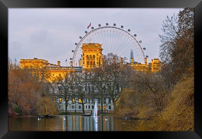 Westminster St. James Park & London Eye Framed Print by mhfore Photography