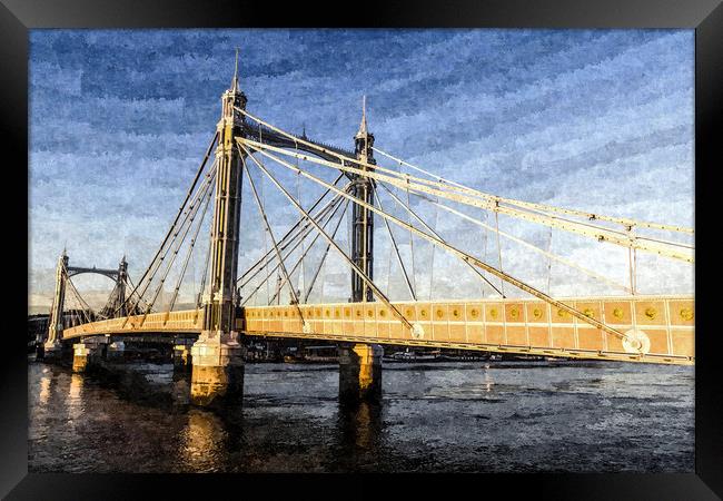 The Albert Bridge Art Framed Print by David Pyatt