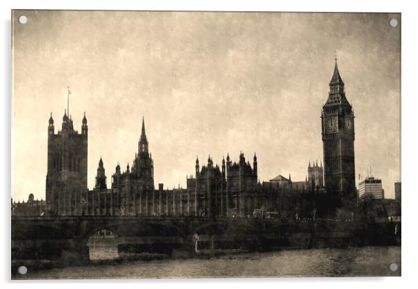 Westminster Vintage art Acrylic by David Pyatt