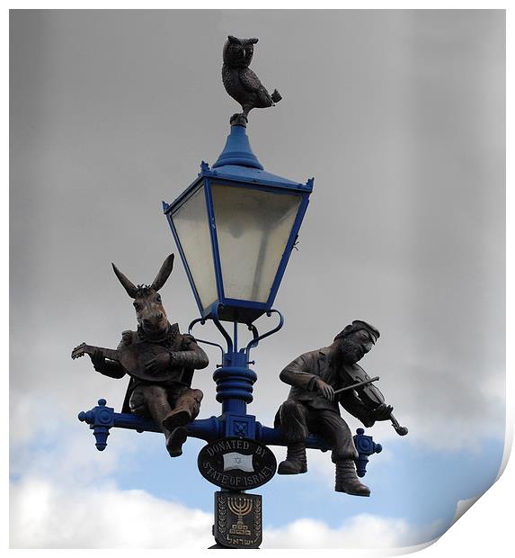 Stratford Upon Avon,Street lamp Print by Ann Collins