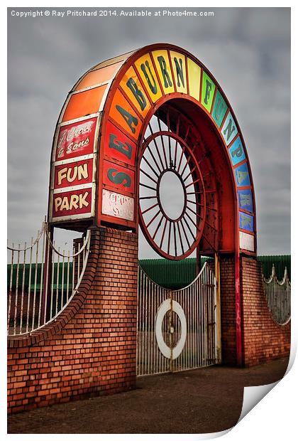 Derelict Fun Park Print by Ray Pritchard