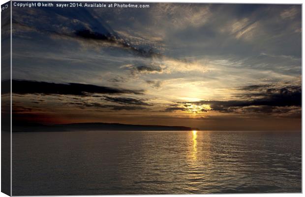 Sandsend Sunset Canvas Print by keith sayer