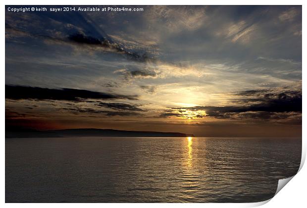 Sandsend Sunset Print by keith sayer
