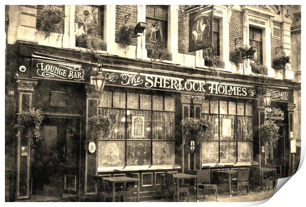 The Sherlock Holmes Pub Print by David Pyatt