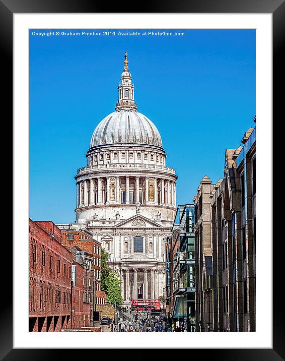 St Pauls Cathedral Framed Mounted Print by Graham Prentice