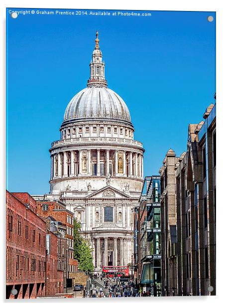 St Pauls Cathedral Acrylic by Graham Prentice