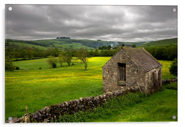 Derbyshire Scene Acrylic by Darren Burroughs