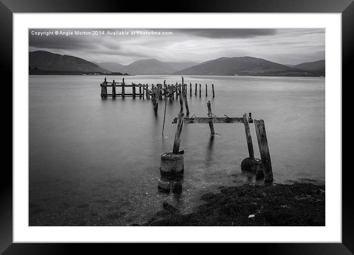 Port Bannatyne Pier Framed Mounted Print by Angie Morton