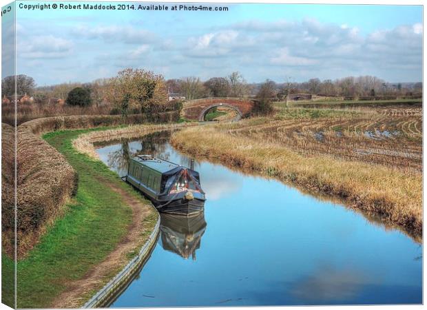 Ashby Canal at Congerstone Canvas Print by Robert Maddocks