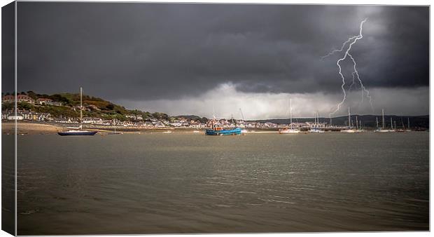Storm over Deganwy Canvas Print by Sean Wareing