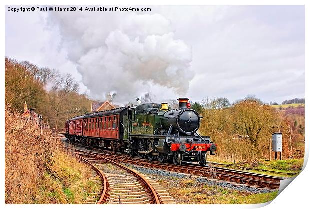 Rainy Day Steam Print by Paul Williams