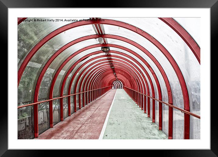 Glasgow SECC Tunnel Walkway, Scotland Framed Mounted Print by Robert Kelly