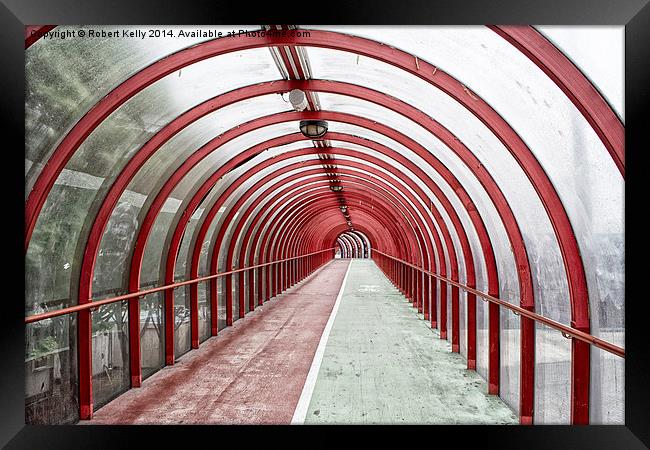 Glasgow SECC Tunnel Walkway, Scotland Framed Print by Robert Kelly