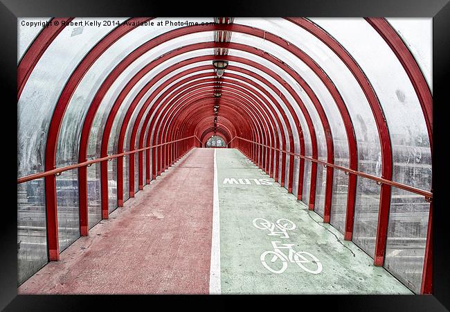 Glasgow SECC Tunnel Walkway, Scotland Framed Print by Robert Kelly