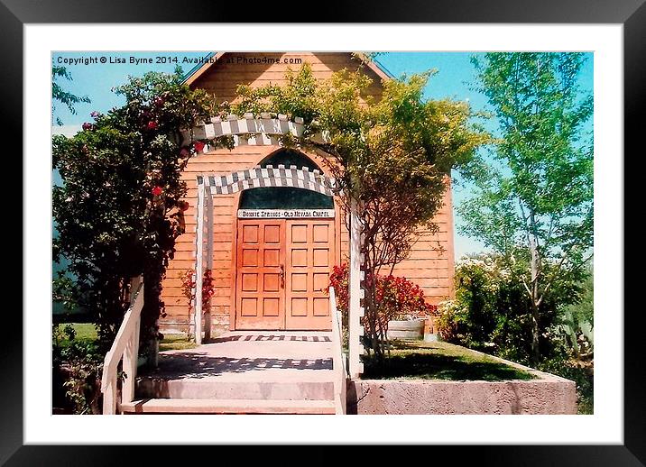 Old Nevada Chapel, Bonnie Springs Framed Mounted Print by Lisa PB